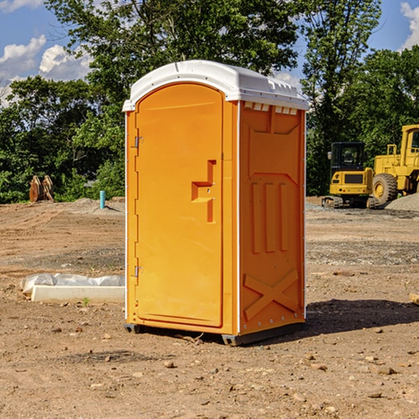 can i customize the exterior of the portable toilets with my event logo or branding in De Queen